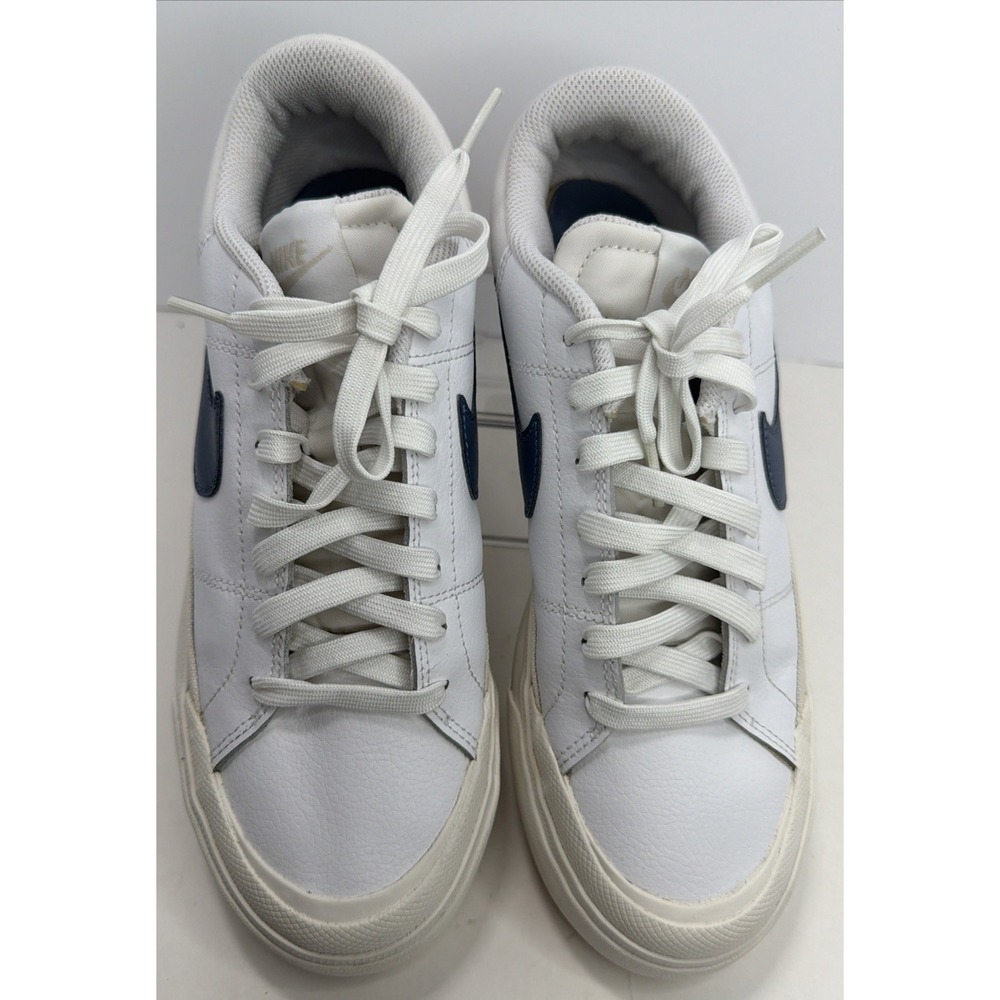 Size 9 - Nike Court Legacy Lift White Diffused Blue Platform Sneakers DM7590-104 - Picture 2 of 16